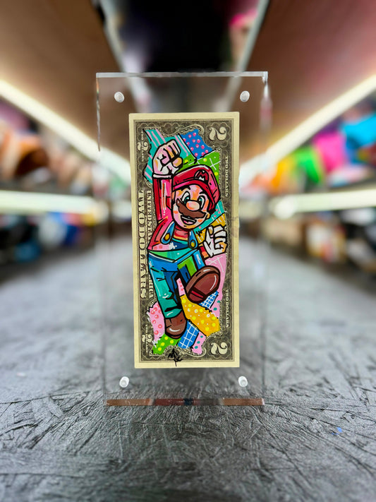 Mario $2 Dollar Bill Art 3.0