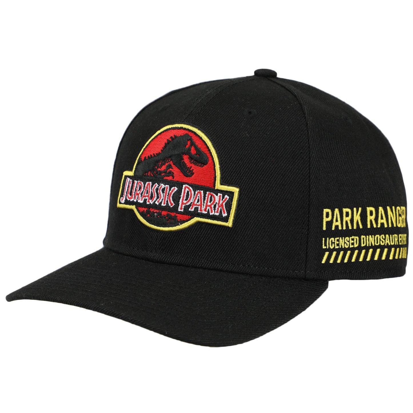 Jurassic Park Embroidered Snap Back Black Dad Hat for Men - Shop Cool Tricks