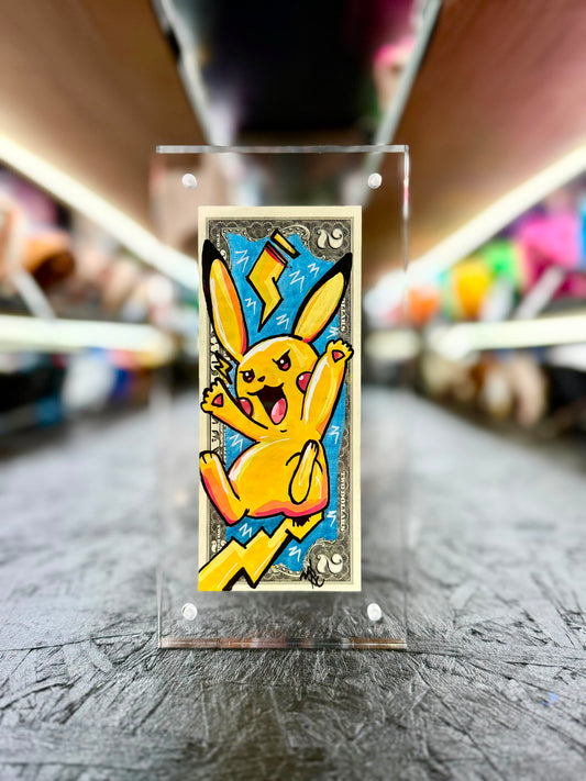 Pokemon "Pikachu" $2 Dollar Bill Art 10.0