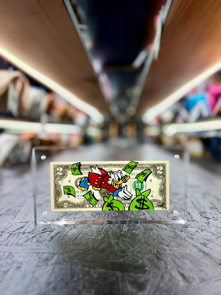 Scrooge McDuck $2 Dollar Bill Art 12.1