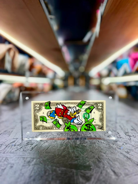 Scrooge McDuck $2 Dollar Bill Art 12.1