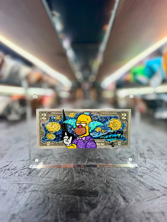 Simpsons (Krusty The Clown) $2Dollar Bill Art 6.0