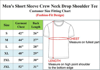 Men's 100% Cotton Drop Shoulder Fashion Tees