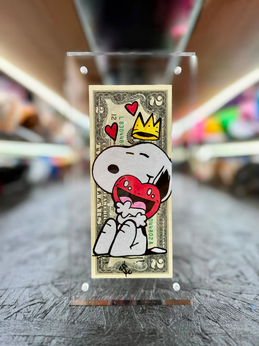 Snoopy $2 Dollar Bill Art 12.2