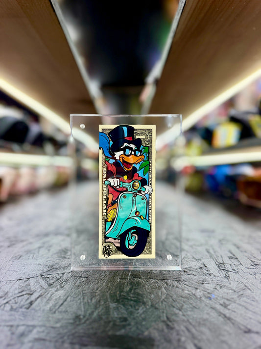 Scrooge McDuck $1 Dollar Bill Art 13.8