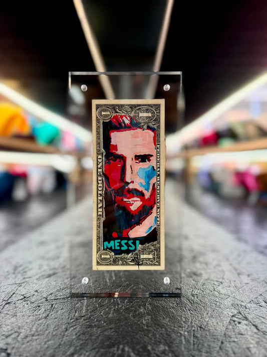 Messi $1 Dollar Bill Art 5.0