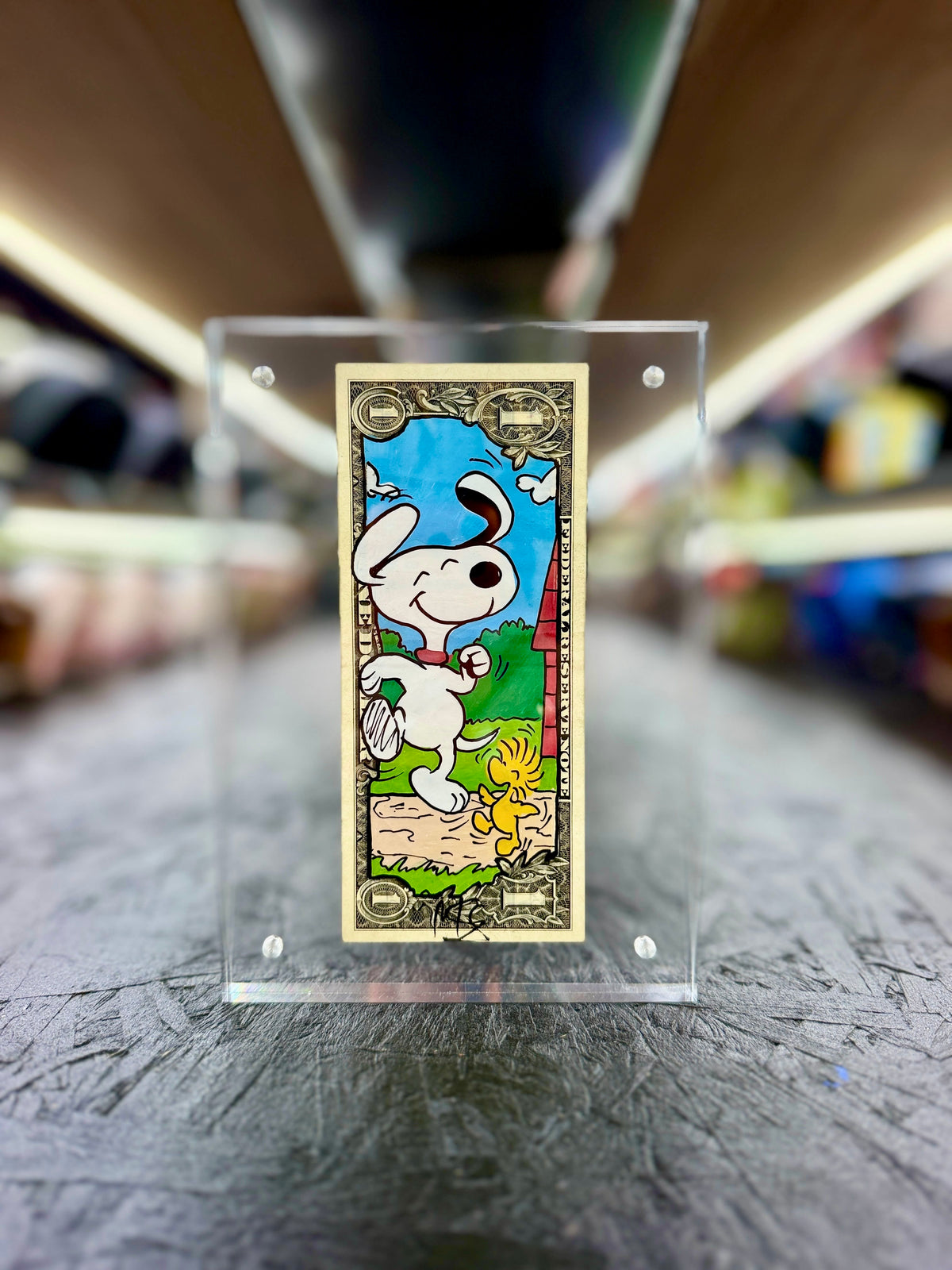 Snoopy $1 Dollar Bill Art 18.8