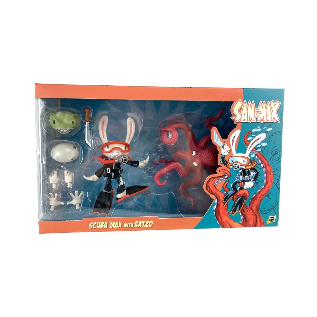 Sam & Max Series Action Figure - Wave 2 - Scuba Max & Ratzo the Octopus Ginormous Deluxe Set