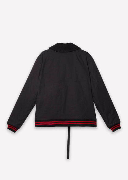 Konus Men's Sherpa Collar MA2 Jacket in Black