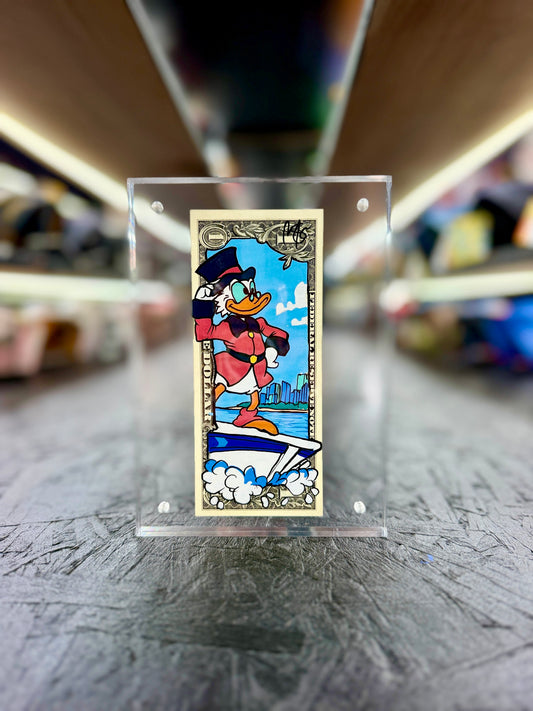 Scrooge McDuck $1 Dollar Bill Art 13.5