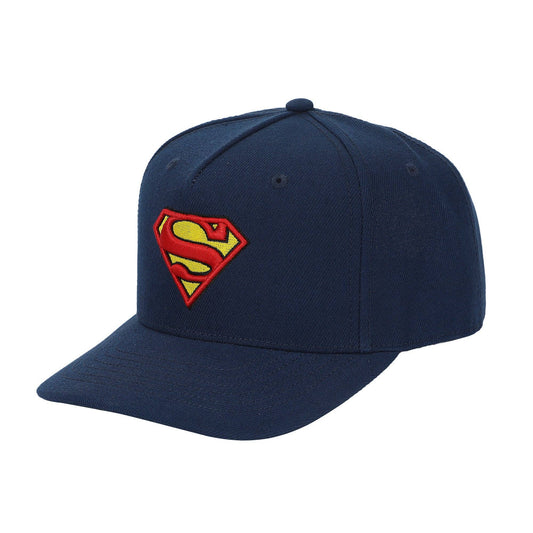 Superman Logo Navy Structured Baseball Cap - Shop Cool Tricks