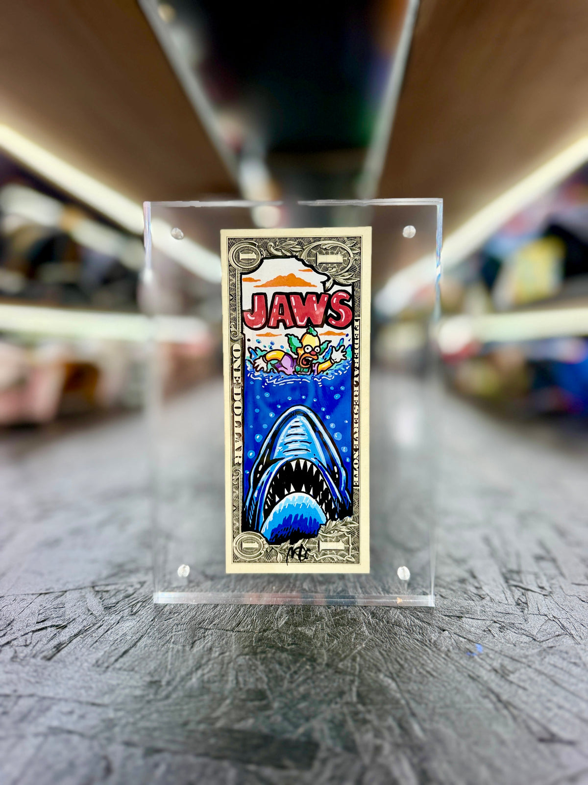 Jaws & Krusty Clown $2 Dollar Bill Art 12.6