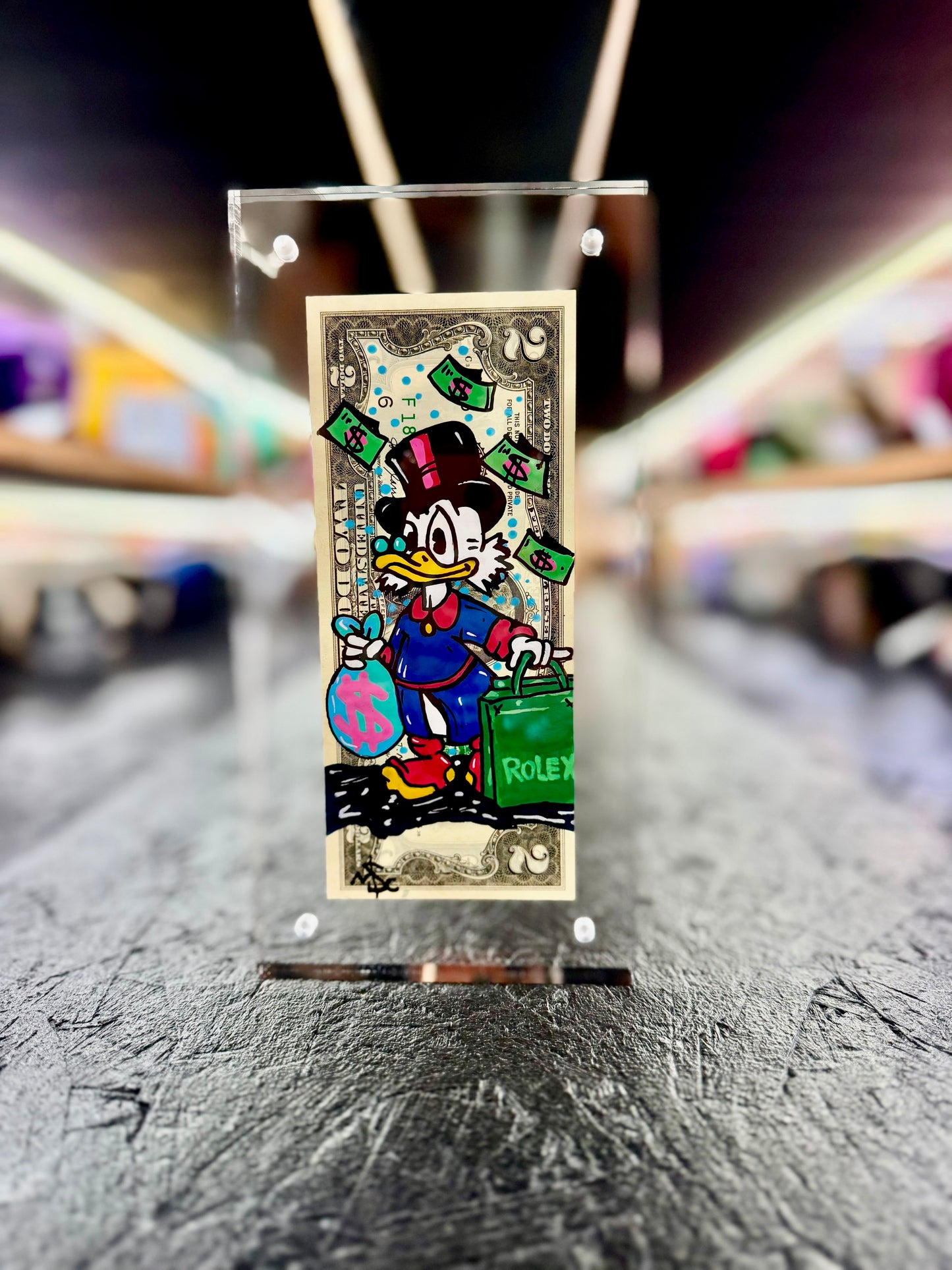 Scrooge McDuck $2 Dollar Bill Art 10.4