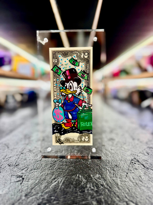 Scrooge McDuck $2 Dollar Bill Art 10.4