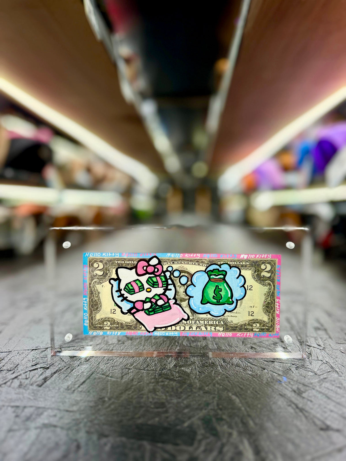 Hello Kitty $2 Dollar Bill Art 5.0