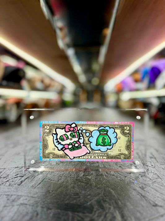 Hello Kitty $2 Dollar Bill Art 5.0