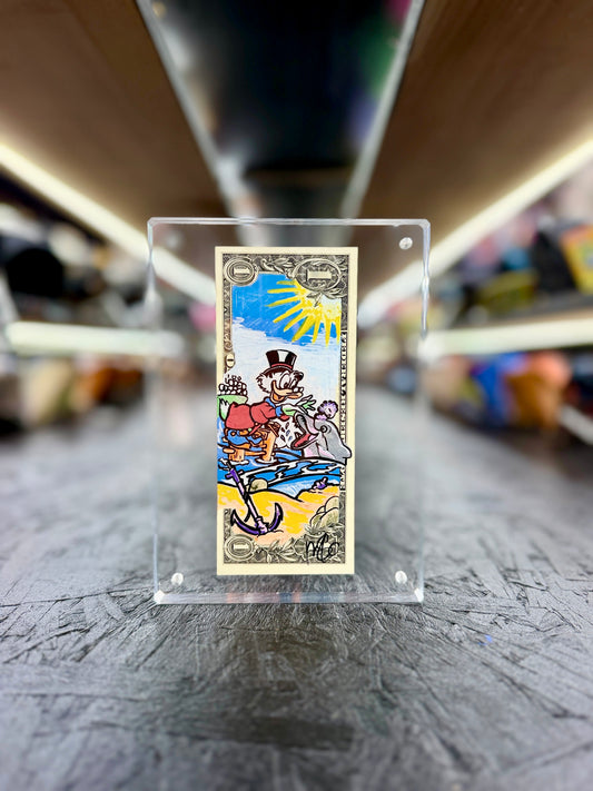 Scrooge McDuck $1 Dollar Bill Art 14.3