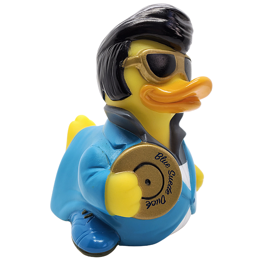 Blue Suede Duck Rubber Duck