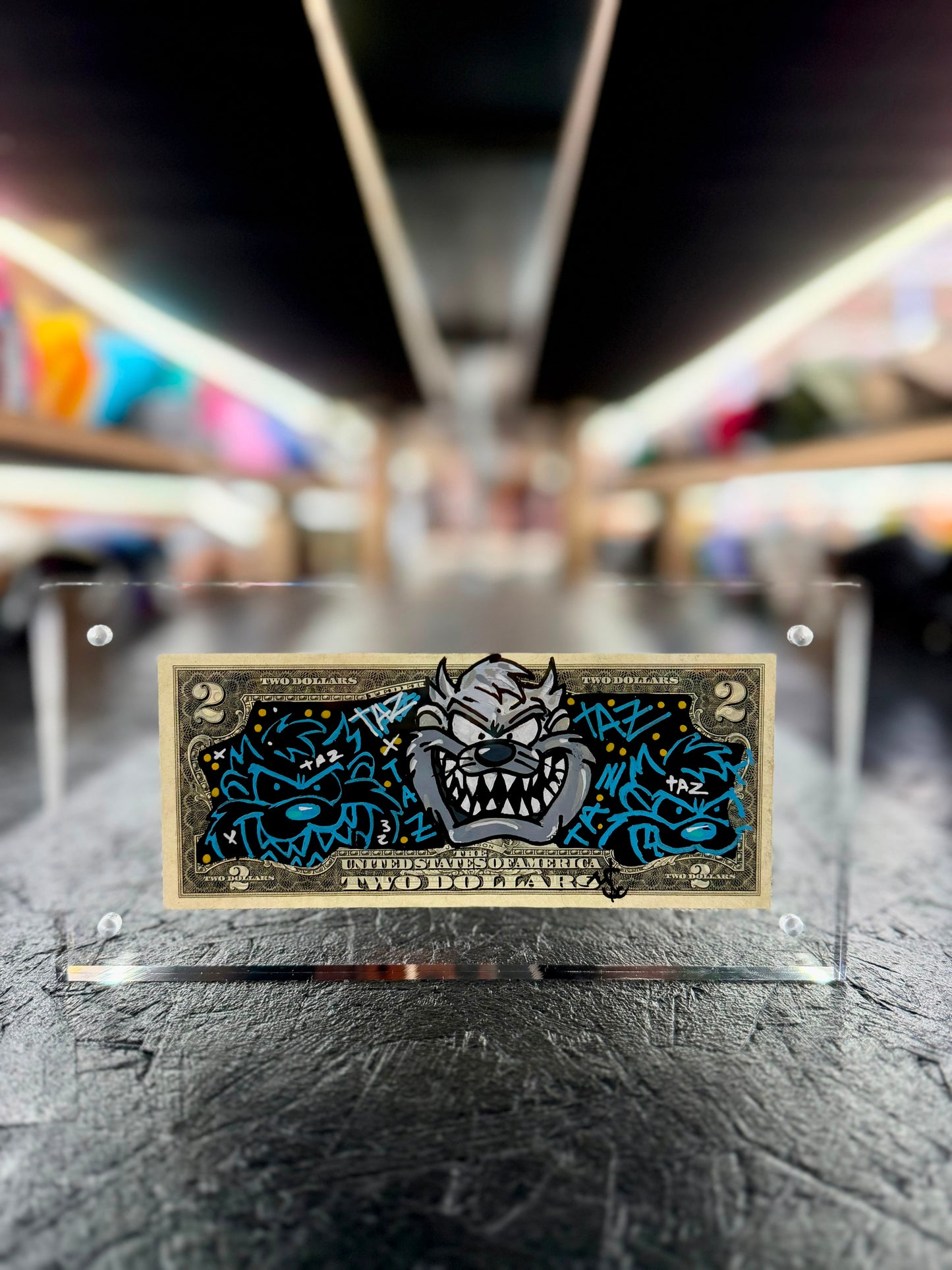 Taz $2 Dollar Bill Art 3.0