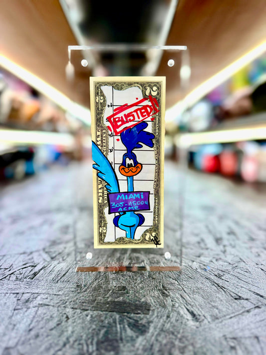 Roar Runner Busted $2 Dollar Bill Art 2.0