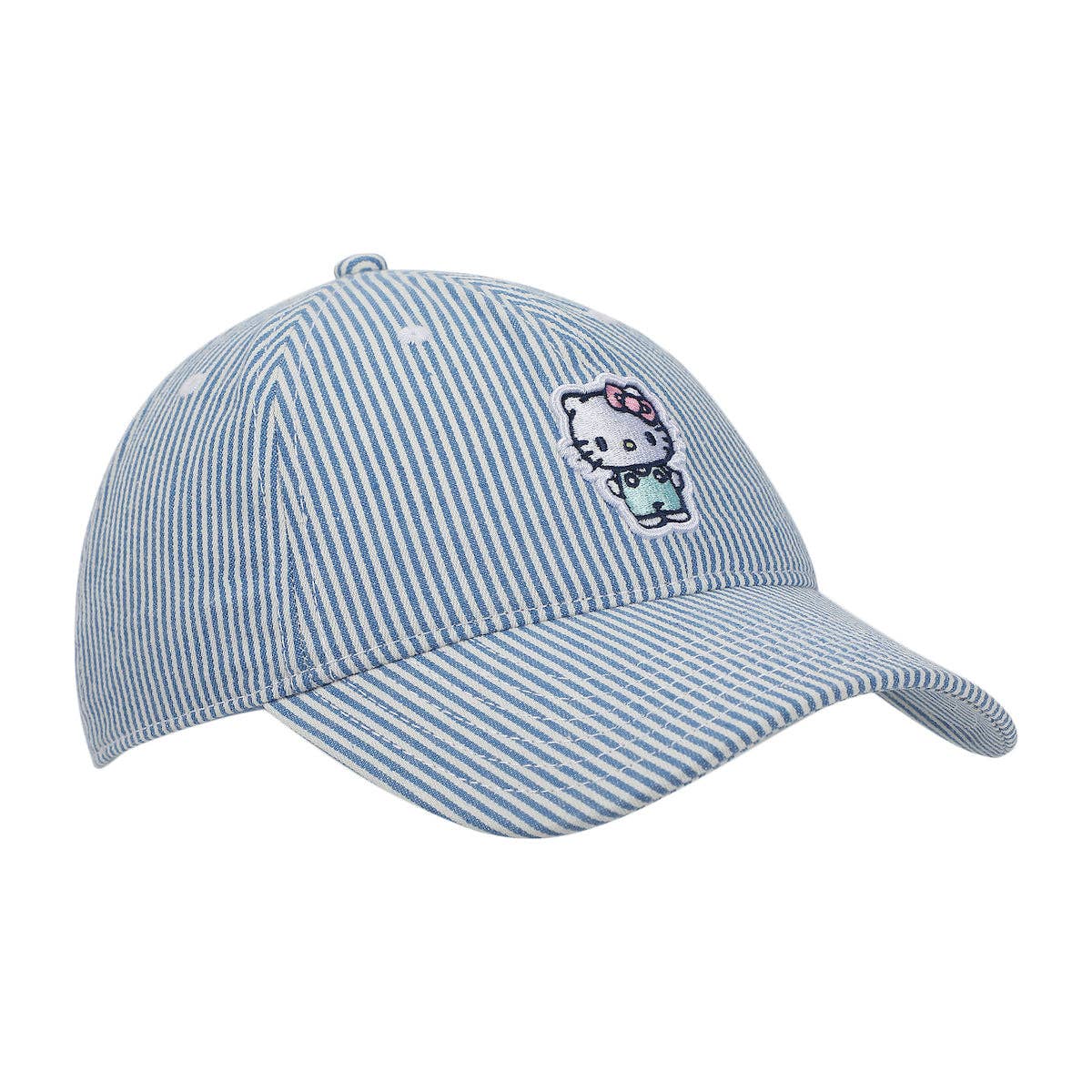 Hello Kitty Pin Stripe Embroidered Hat - Shop Cool Tricks