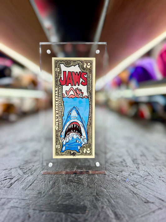 Jaws & Pink Panther $2 Dollar Bill Art 12.1