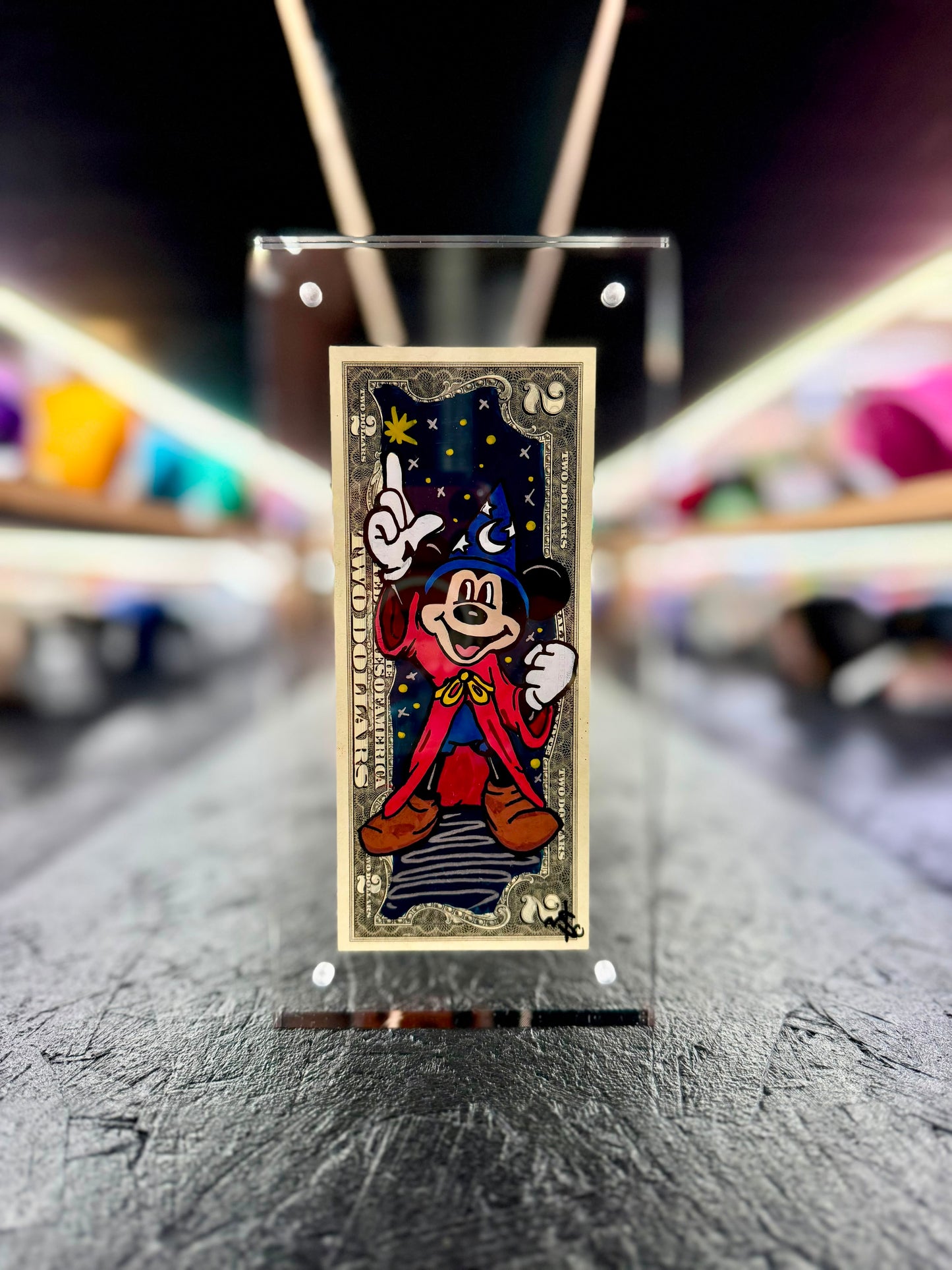 Mickey Mouse Fantasia $2 Dollar Bill Art 2.0