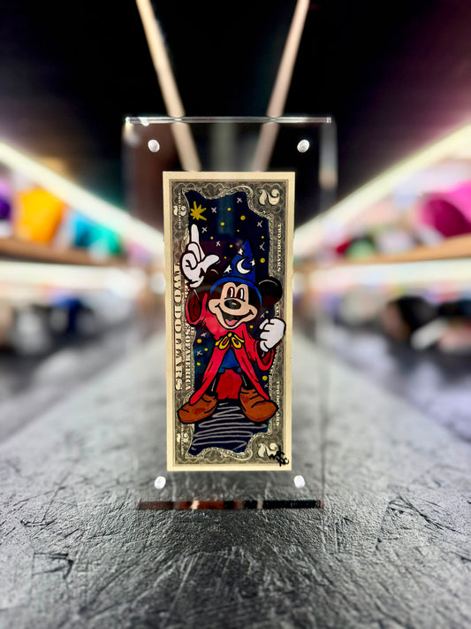 Mickey Mouse Fantasia $2 Dollar Bill Art 2.0