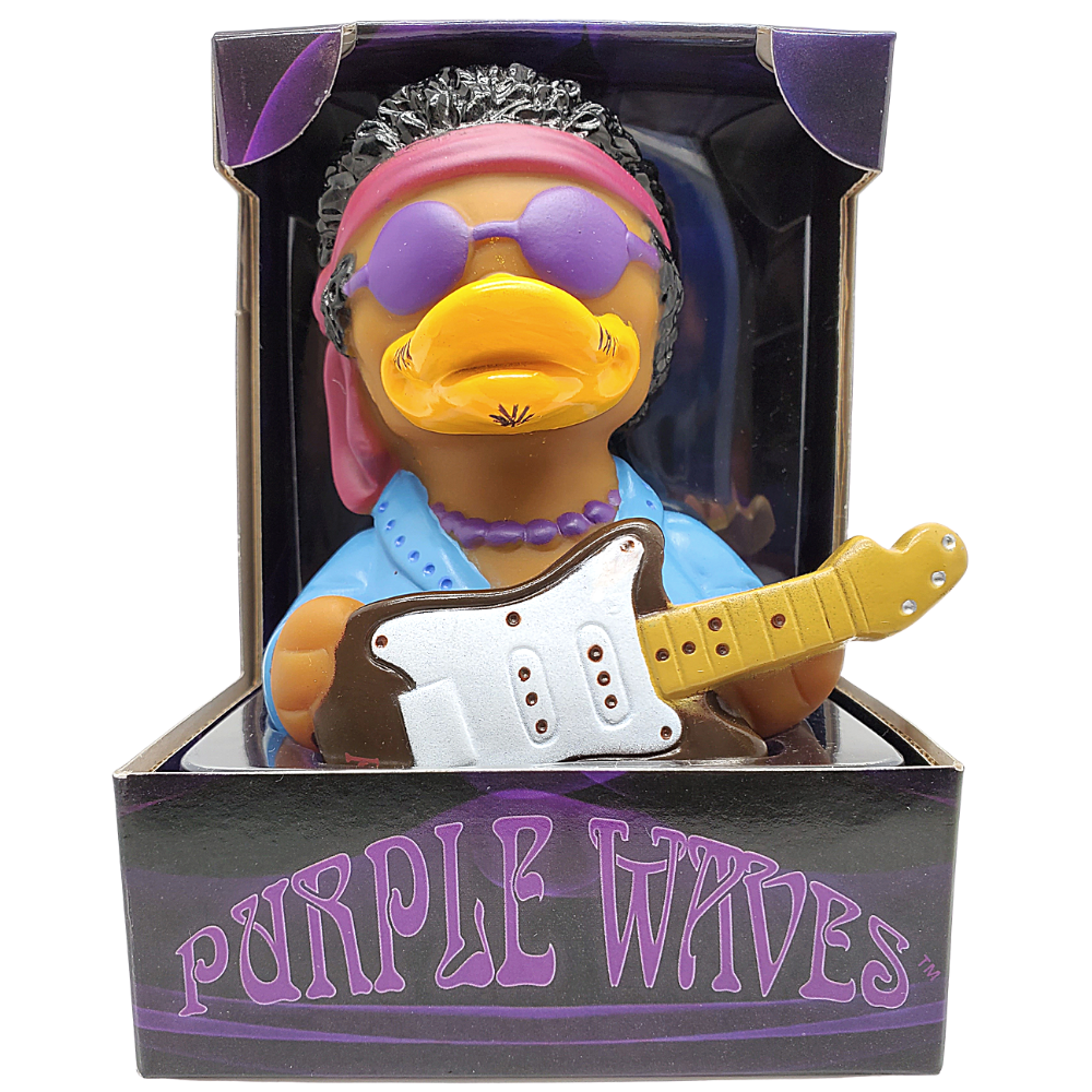 Purple Waves Rubber Duck