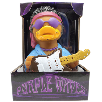 Purple Waves Rubber Duck