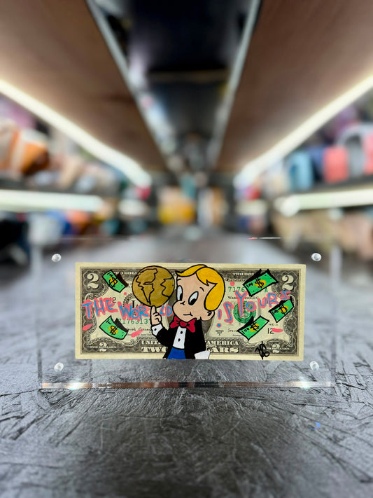 Richie Rich $2 Dollar Bill Art 4.0
