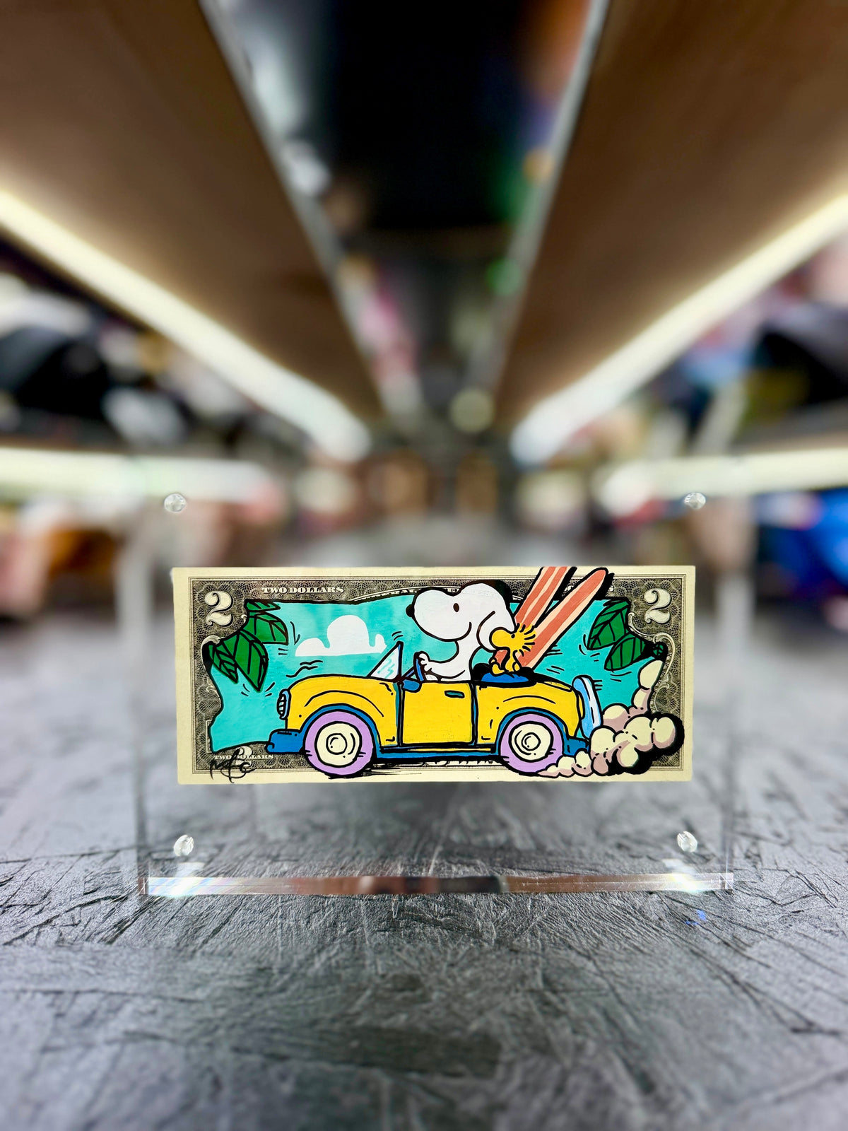 Snoopy $2 Dollar Bill Art 18.7