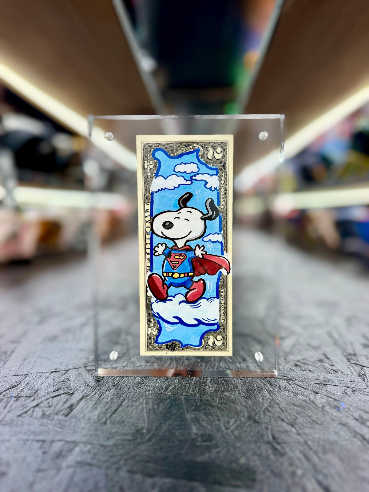 Snoopy $2 Dollar Bill Art 18.4