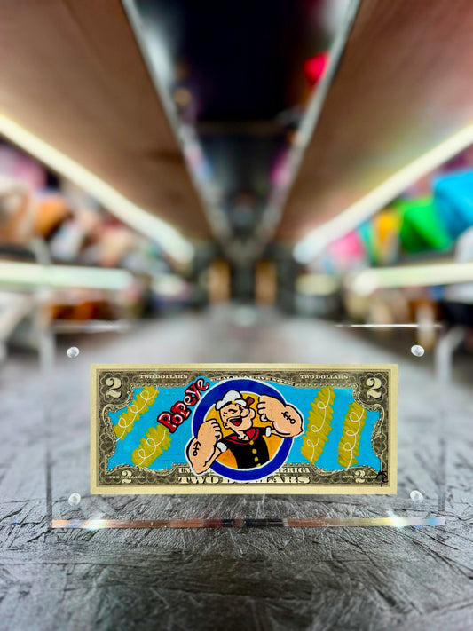 Popeye $2 Dollar Bill Art 5.0
