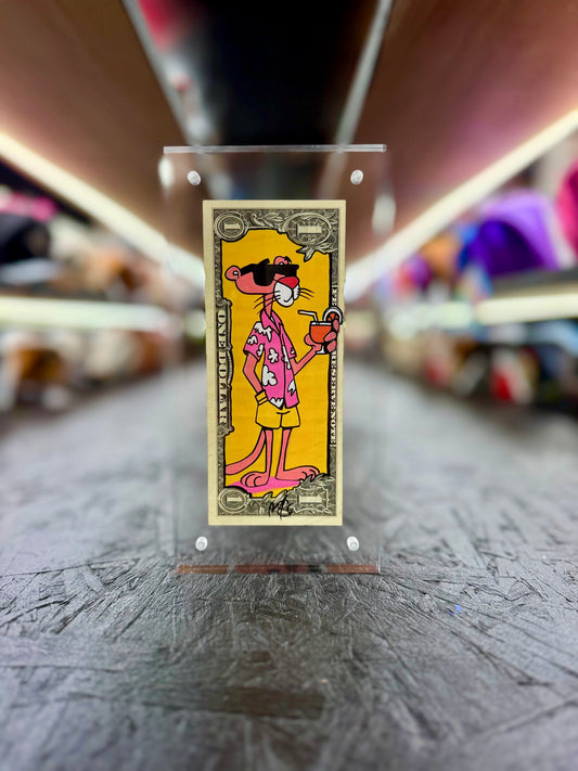 Pink Panther $1 Dollar Bill Art 11.2