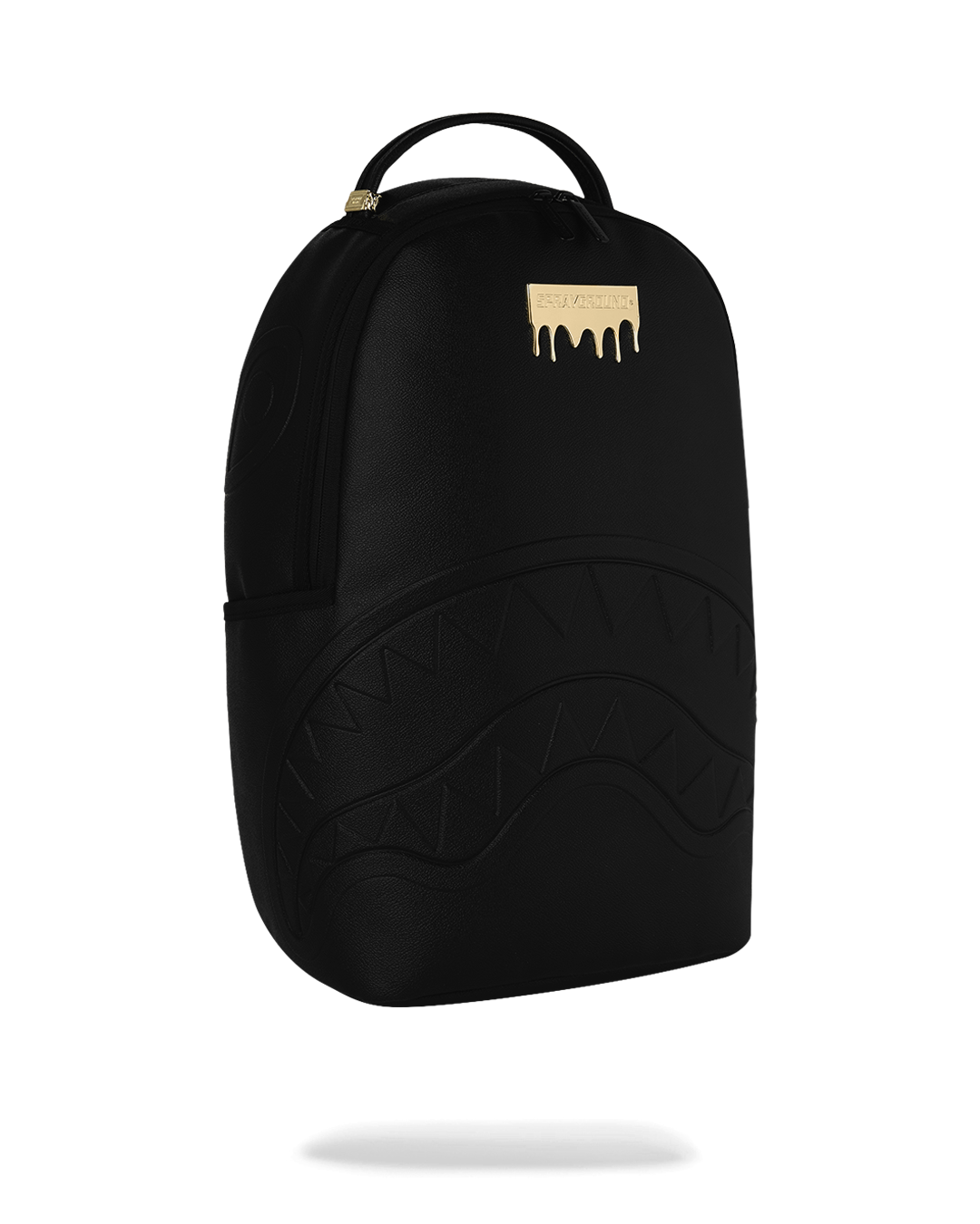 Sprayground Gold Brick Drip Black Backpack