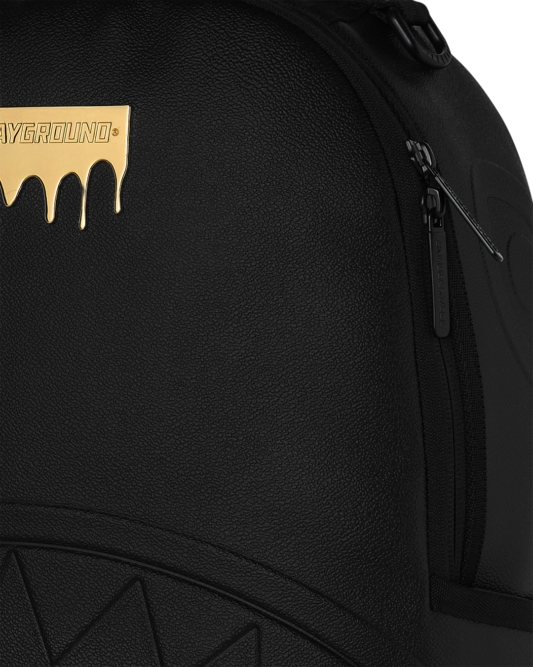 Sprayground Gold Brick Drip Black Backpack