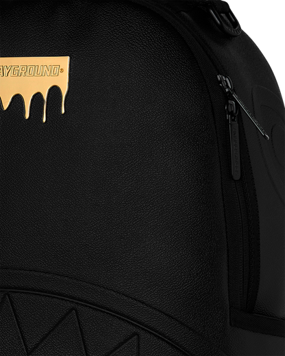 Sprayground Gold Brick Drip Black Backpack