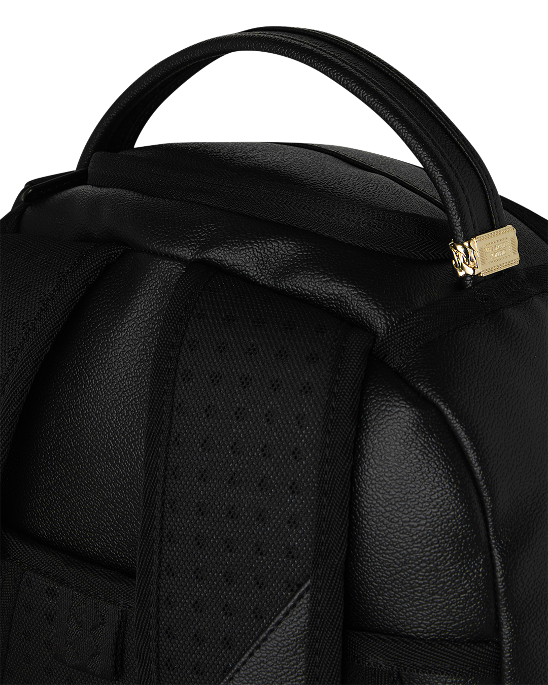 Sprayground Gold Brick Drip Black Backpack