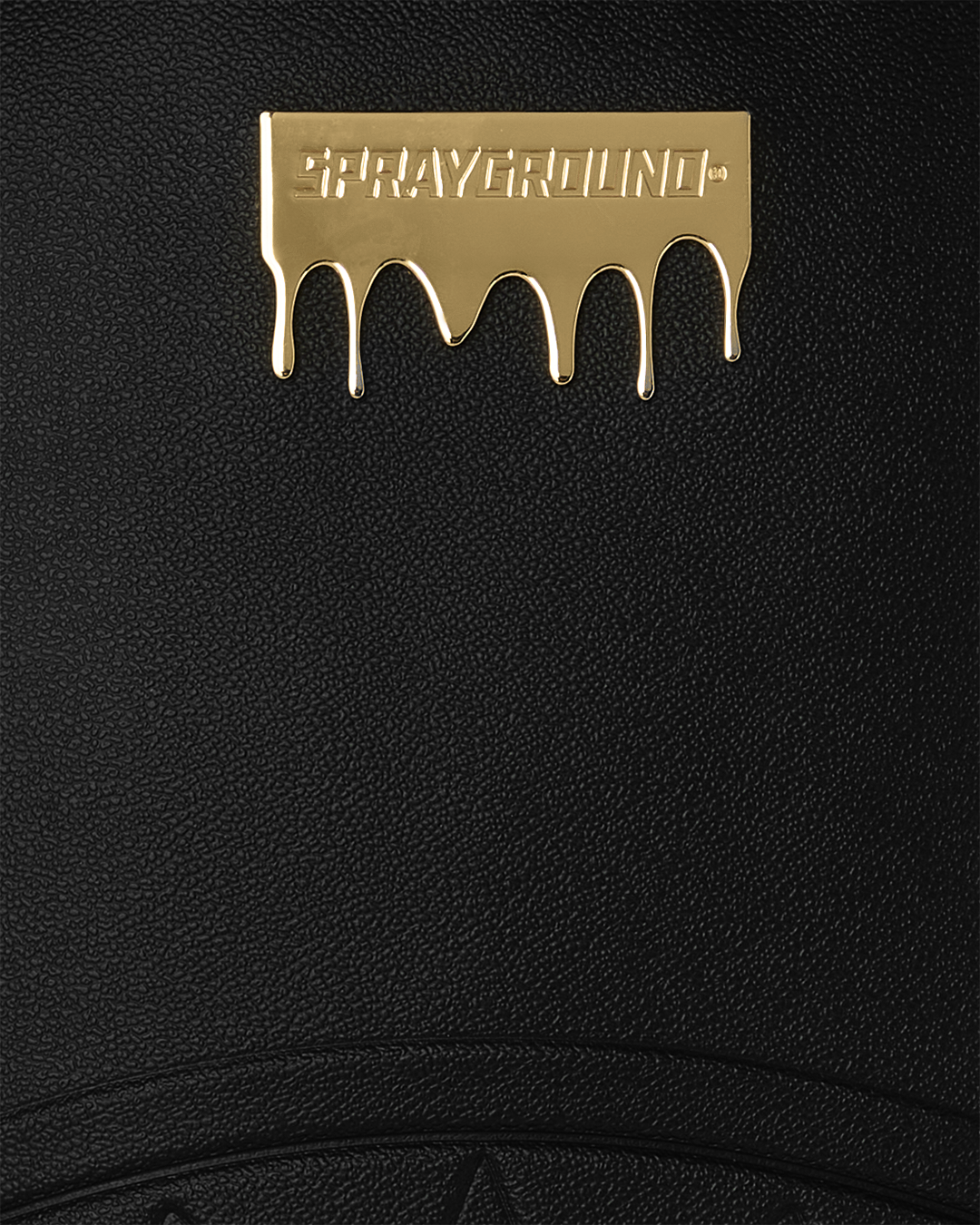 Sprayground Gold Brick Drip Black Backpack