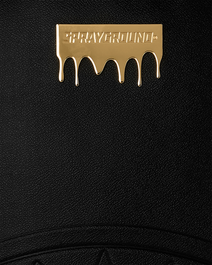 Sprayground Gold Brick Drip Black Backpack