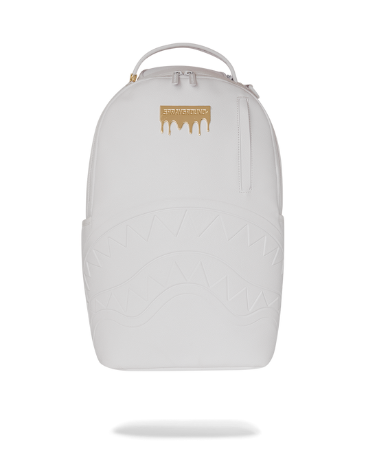 Sprayground Gold Brick Luxe White Backpack