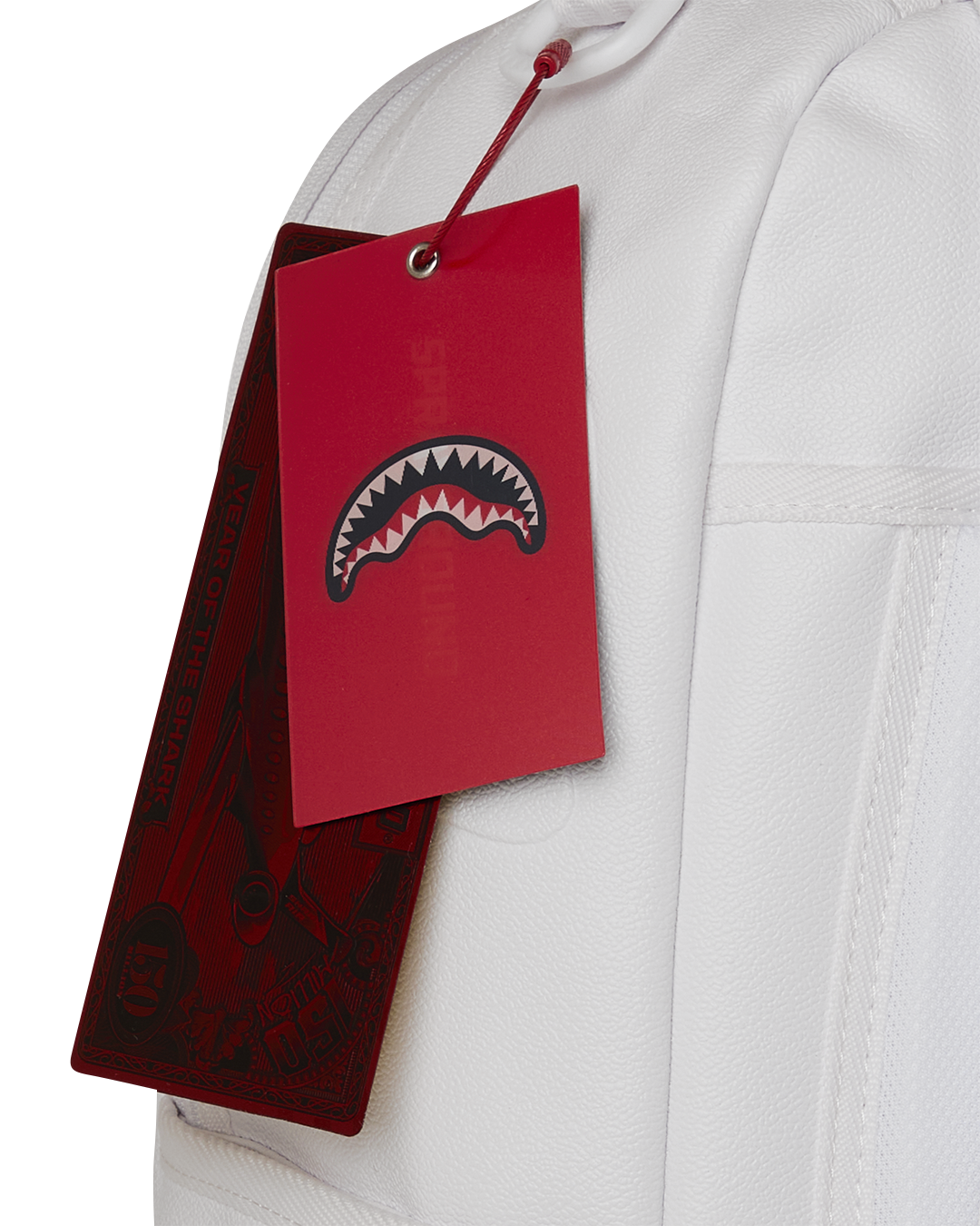 Sprayground Gold Brick Luxe White Backpack