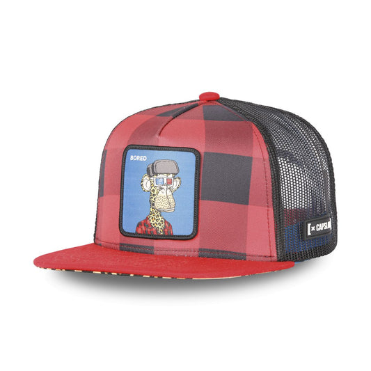 BORED OF DIRECTORS Plaid - Flat Bill Trucker Hat