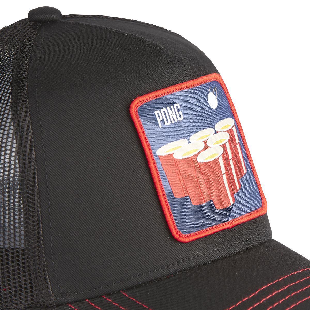 Cocktail Beer Pong Black Trucker hat