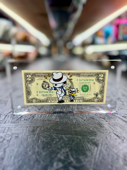 Snoopy $2 Dollar Bill Art 15.8