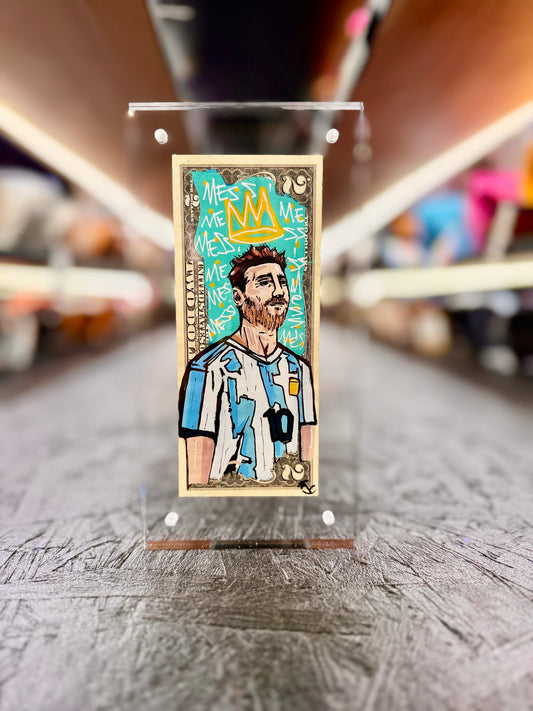 Messi $2 Dollar Bill Art 10.2
