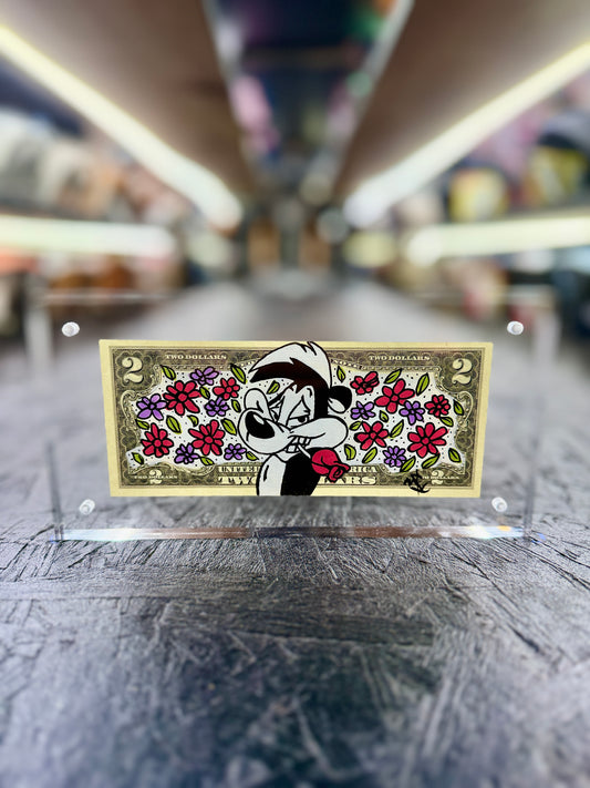 Pepé Le Pew $2 Dollar Bill Art 3.0