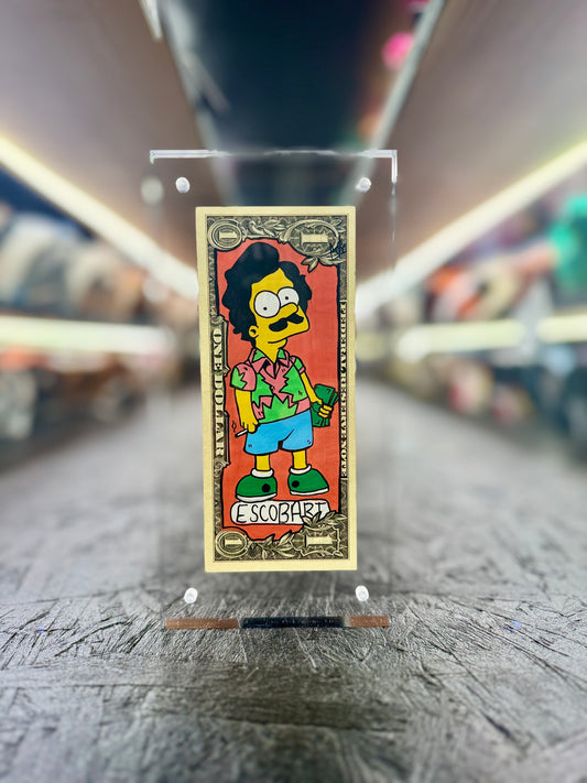 Simpsons (Escobart) $1 Dollar Bill Art 10.0