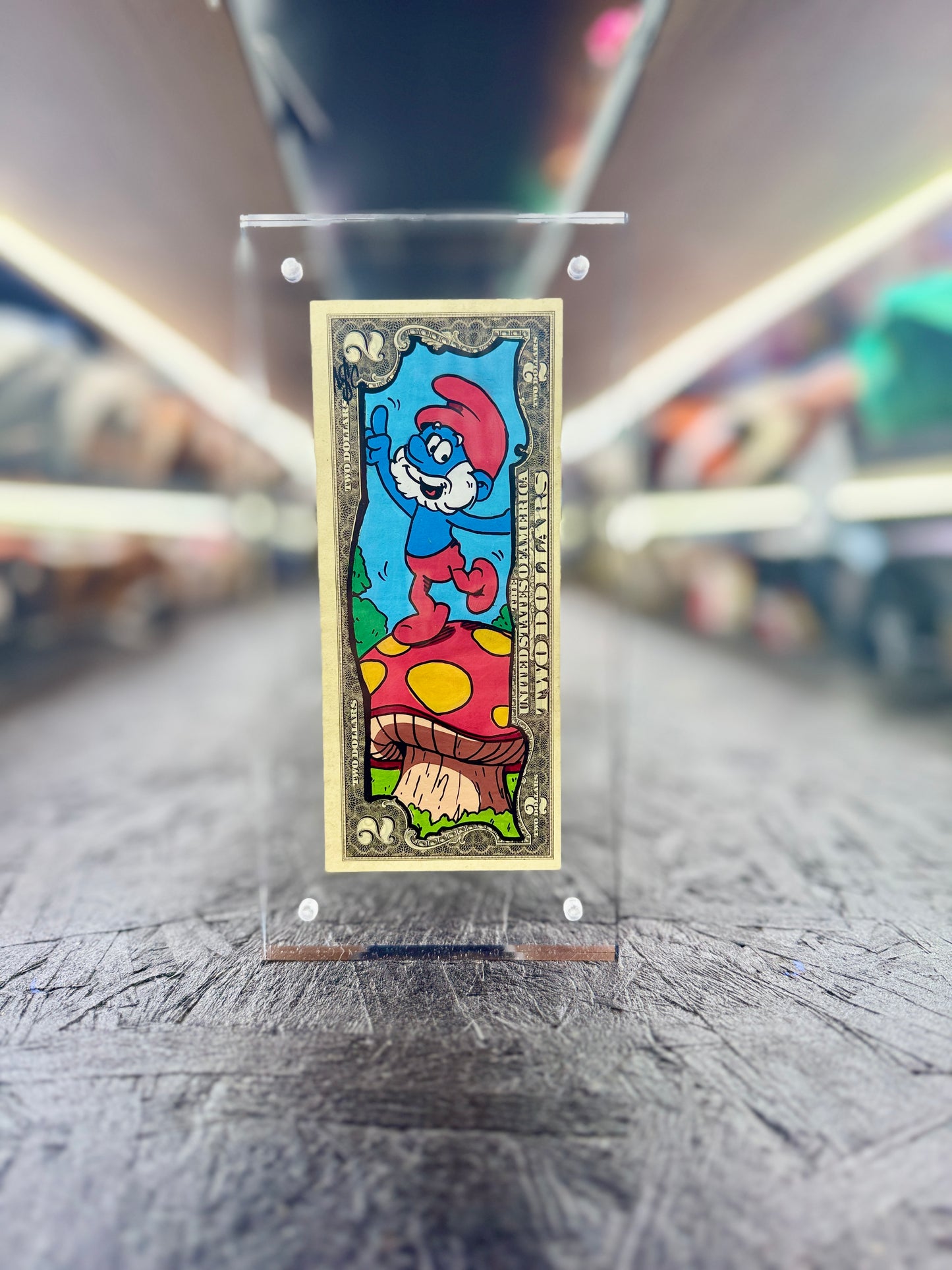 The Smurfs (Papa Smurf) $1 Dollar Bill Art 1.0